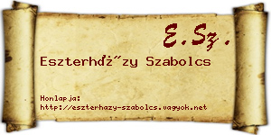 Eszterházy Szabolcs névjegykártya